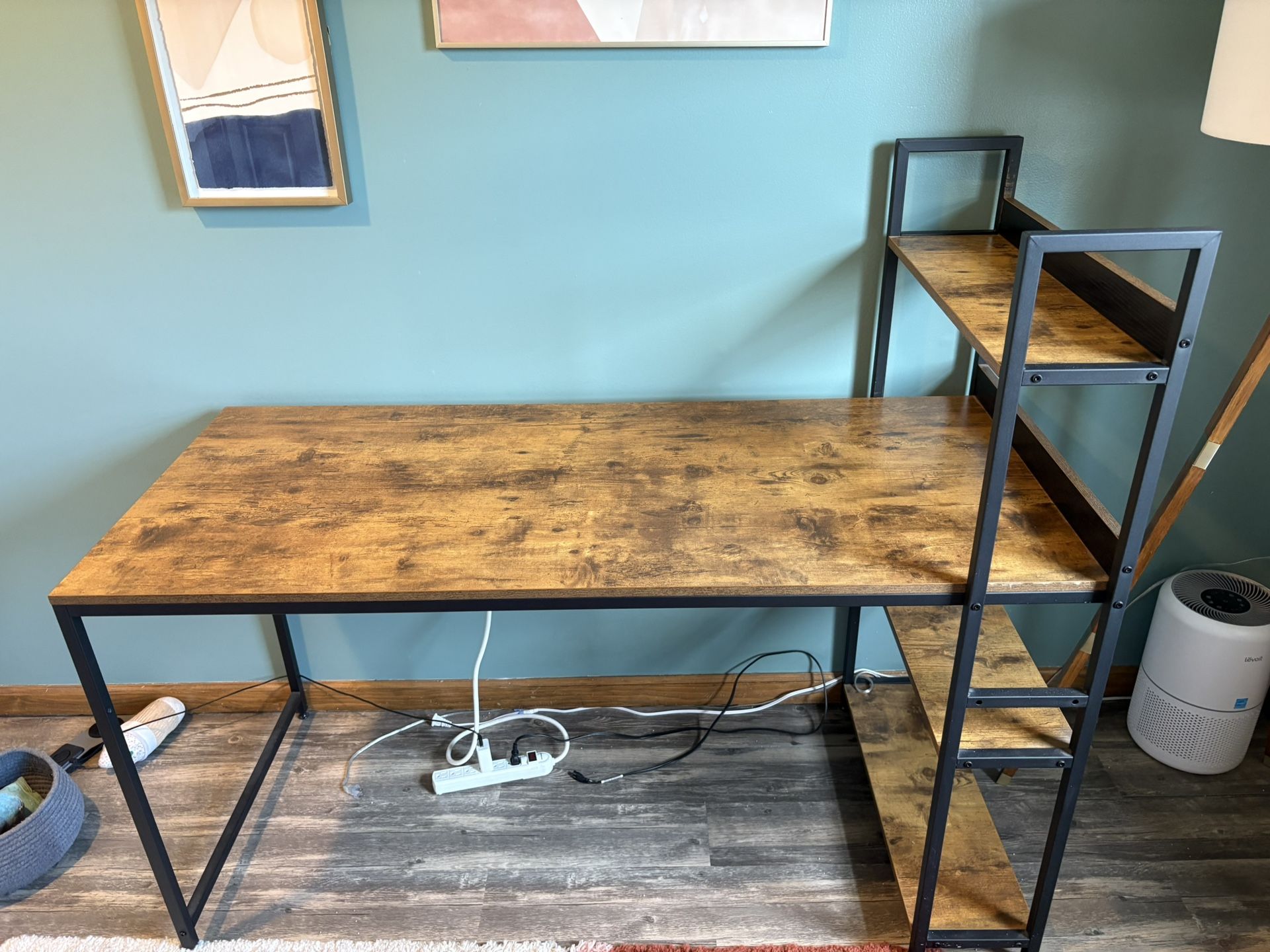 Desk With Shelving