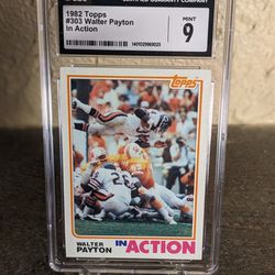 1982 Walter Payton In Action Topps CGC Graded 9