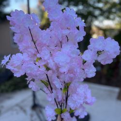 Gorgeous Lifelike Fall Cherry Blossom Tree 🌸 3 Artificial Stems 