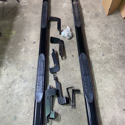 Powdercoated Steel 4 Inches Wide Oval Tubing Nerf Bar for 19-20 Dodge Ram 1500 20-21 Dodge Ram 2(contact info removed) Crew Cab STEPB-4-890-BK 2Pcs