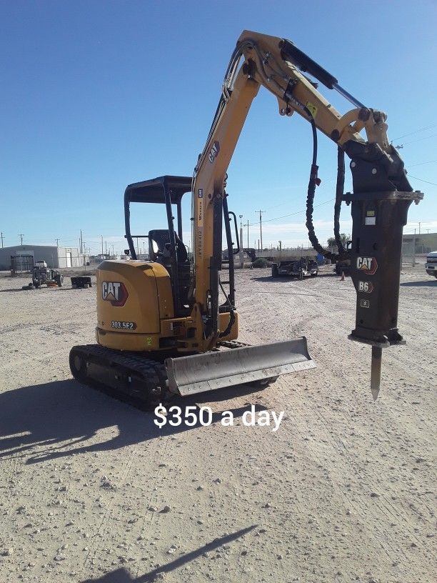 mini excavator with jackhammer