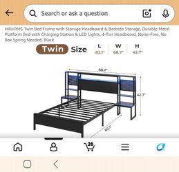 1 Twin size bed frame