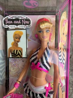 2008 Mattel BATHING SUIT BARBIE Then and Now 1(contact info removed) Bikini Fashion Doll NEW