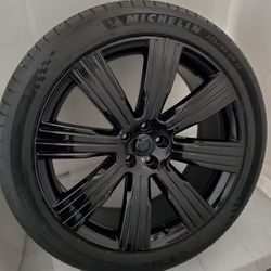 Set 4 Volvo 21" XC90 Black Wheels Rims Michelin Tires OEM