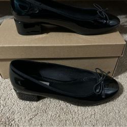 Steve Madden Cherish Black Patent Leather Ballet Flats