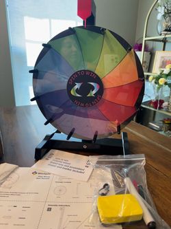 Spinning Prize Wheel- 12 slot write on /raffle, game night. Portable. Brand new.