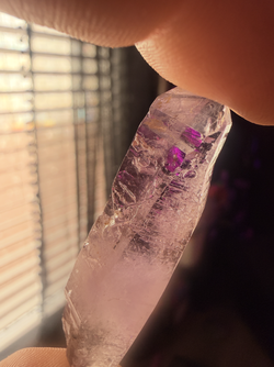 Veracruz Amethyst Enhydro Quartz Point with Water Inclusion