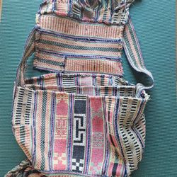 Vintage Tibetan handmade cotton bag 