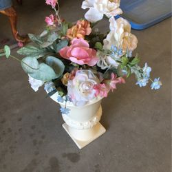 Faux Flowers And Vase