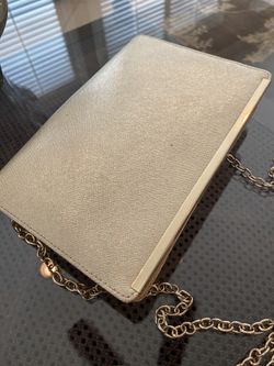Light gold clutch with chain$35