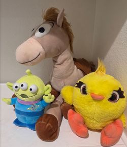 Disney Pixar Toy Story Plush Lot (Bullseye, Alien & Ducky)