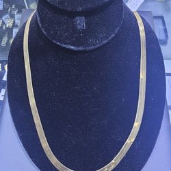 14kt YG Herringbone Necklace. (C-3) 16", 20.5g, 8mm. ASK FOR RYAN. #(contact info removed)27