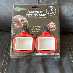 New 2 Pack Condiment Dipping Cup Clip Auto Car Vent Holders