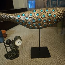 Vintage clock and Artisian fish