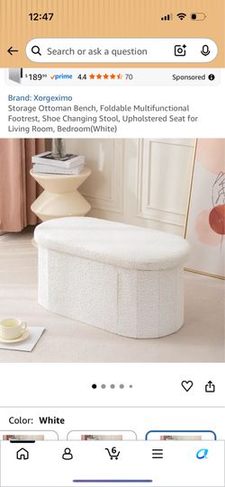 Ottoman with Storage for Living Room