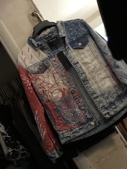 REASON brand WorldWide denim jacket *NEVER WORN / STILL HAS TAGS*
