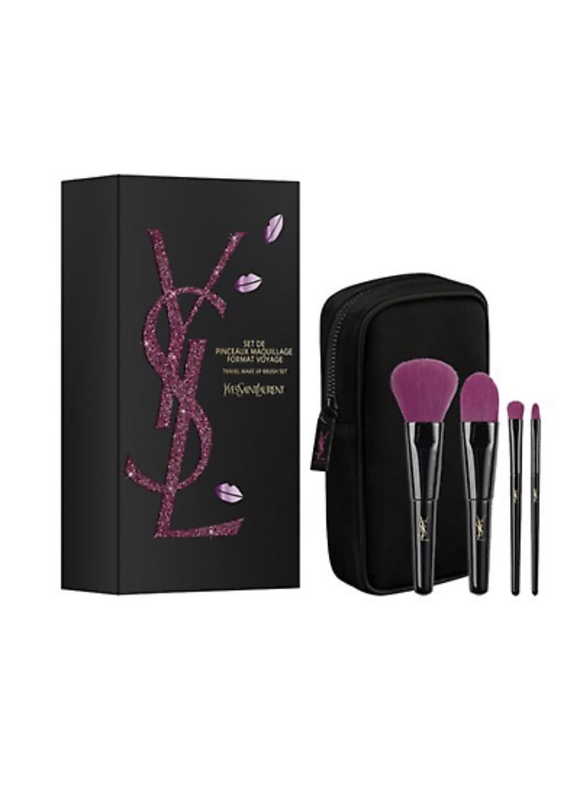 Yves Saint Laurent YSL Mini Travel Makeup Brush Gift Set Limited Edition NEW BOX