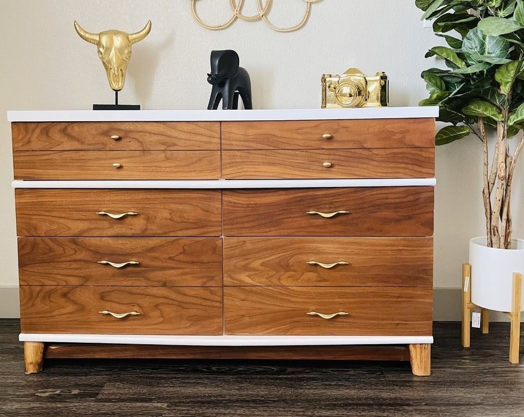 Mid Century Modern Dresser (Solid Wood)