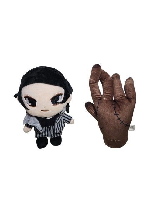 Wednesday Addams Family Thing Hand & Wednesday Plush Set Of 2 Stuffed Toy 