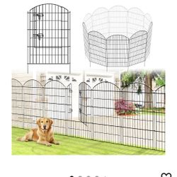 Metal Garden Fence 40 in H x 28 in W 5 Panels (4 Panels + 1 Gate) Total Length 11.6 ft