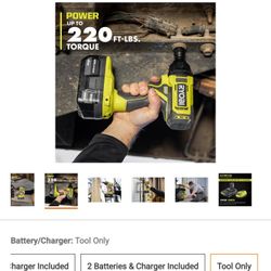 RYOBI ONE+ 18V Cordless 3/8 in. Impact Wrench (Tool Only)