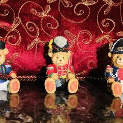 Cherished Teddies:  3 Toy Soldiers