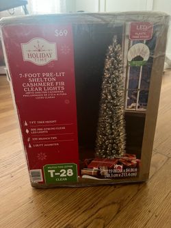 7ft Prelit Slim Christmas Tree