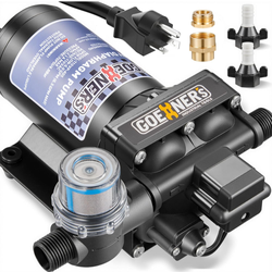[Upgraded Version] 110V AC Fresh Water Pump, 6GPM 70 PSI Self-Priming Diaphragm Water Pump.
