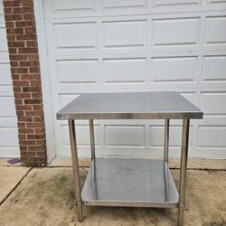 STANLEY STEEL COMMERCIAL TABLE 36" WIDE 36" HIGH 30" DEEP
