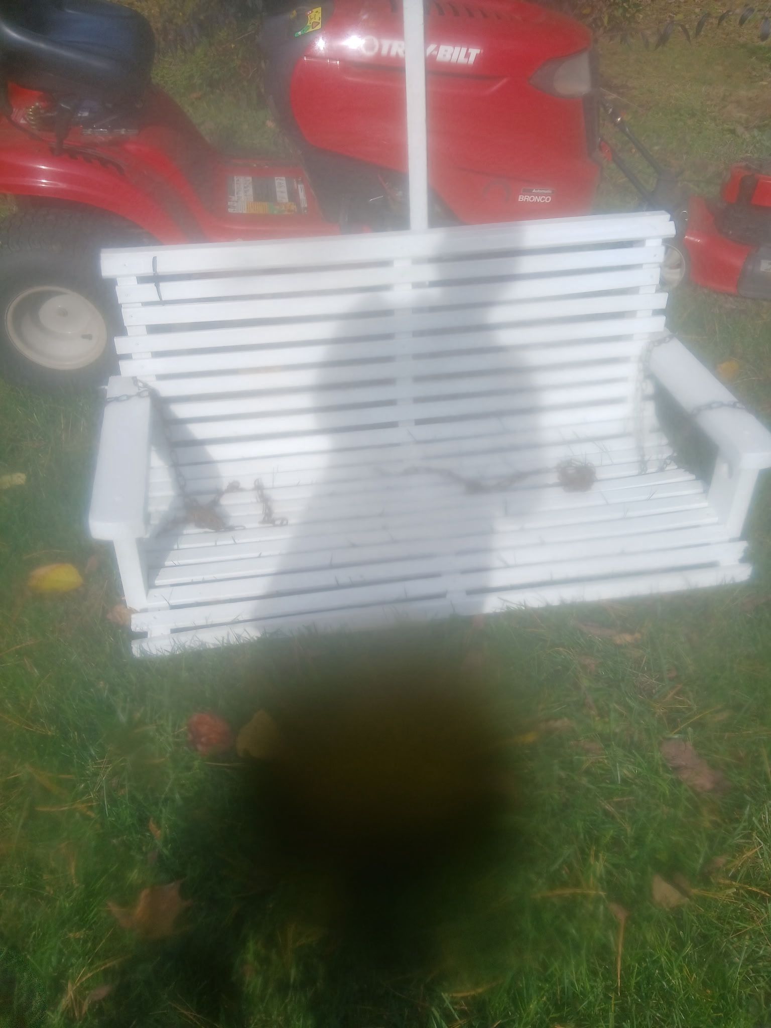 Beautiful White Porch Swing 