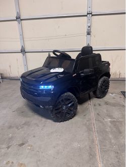 Black Chevy Silverado Truck 12v electric ride on toy for kids