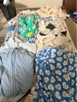 Over 20 onesies size 18 to 24 months. Has two way zippers $3 each. Will bundle price