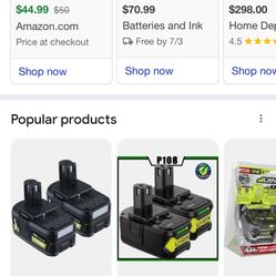 Battery Ryobi P108 OEM 2 Pack