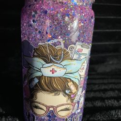 Nurse life Glitter Snow Globe Cup