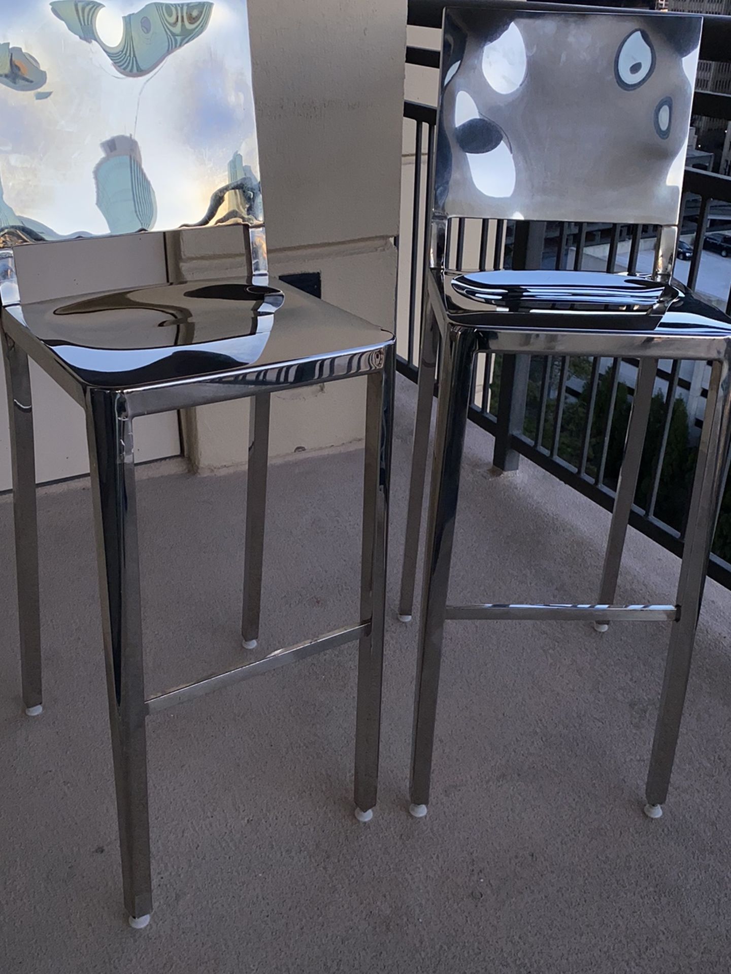 Mirrored Bar Stools