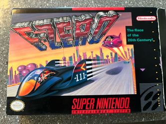 F-Zero Super Nintendo SNES Game Box