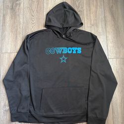 Dallas Cowboys Authentic Hoodie Black Men’s 2XL NFL Pullover Kangaroo Pocket EUC