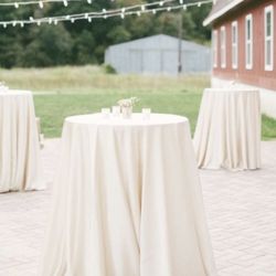 Wedding White Table Cloth Round, Rectangle, Cocktail