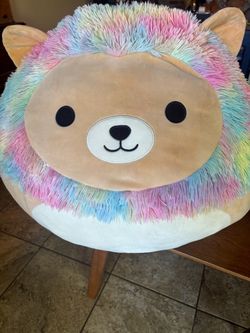 Large 24” Squishmallow Rainbow Lion – Clean & Excellent Condition