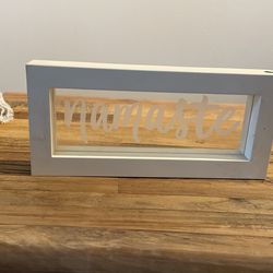 Namaste Hanging Sign With Lights And Rechargeable Battery