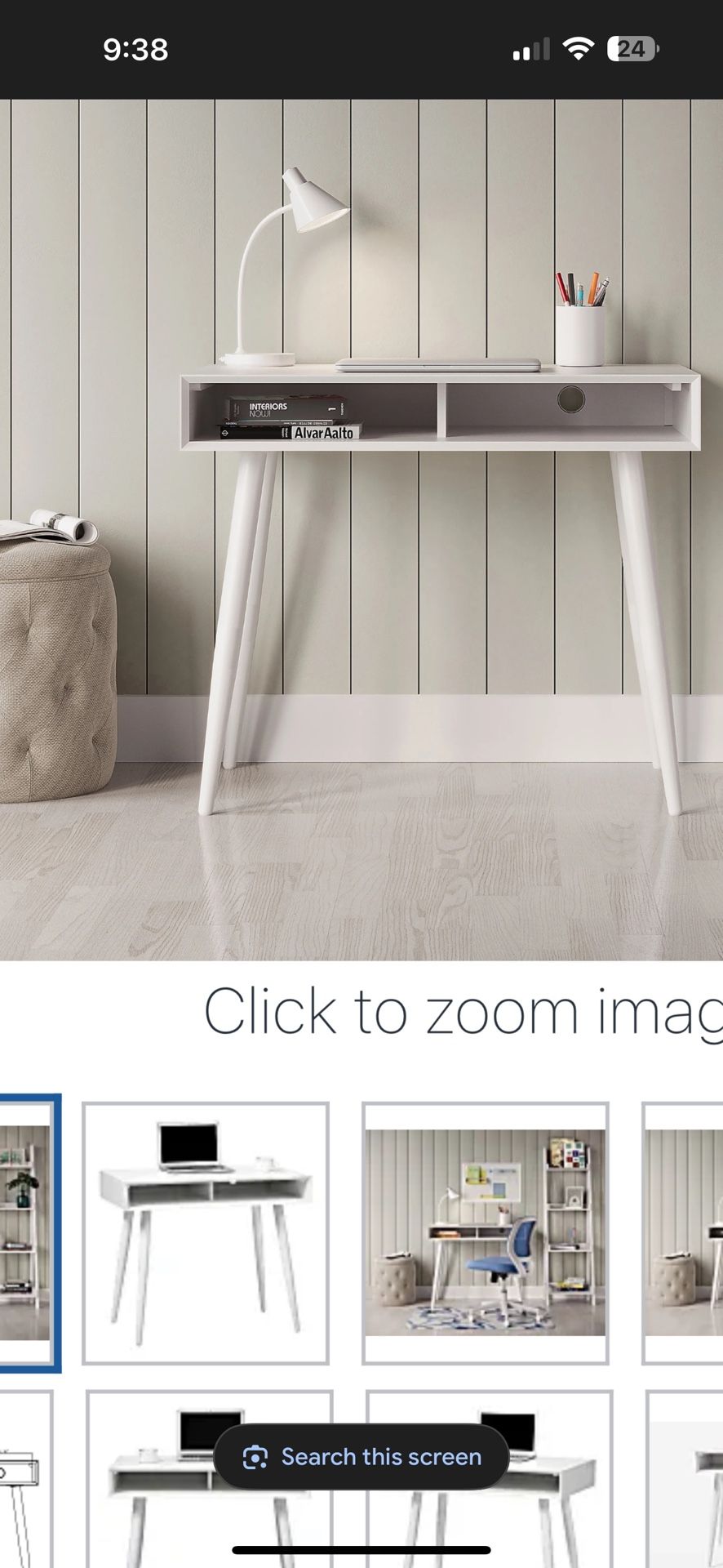 White Small Desk