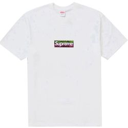 Supreme White Box Logo Tee Los Angeles Fires Exclusive 