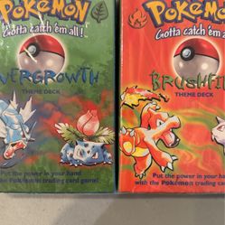 Pokémon Brushfire And Overgrowth  Base Set Shadowless Theme Decks Still Factory Sealed