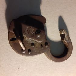 Antique 100yr Old Working Lock N Key