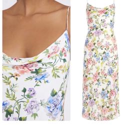 Alice Olivia Dress Womens 6 Floral Midi Slip Spring Wedding Cottagecore Prairie