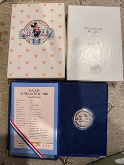 Mickey Mouse 60 Years With You Silver Proof Coin