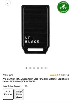 WD 1TB Expansion Card for Xbox Series X and S perfect condition