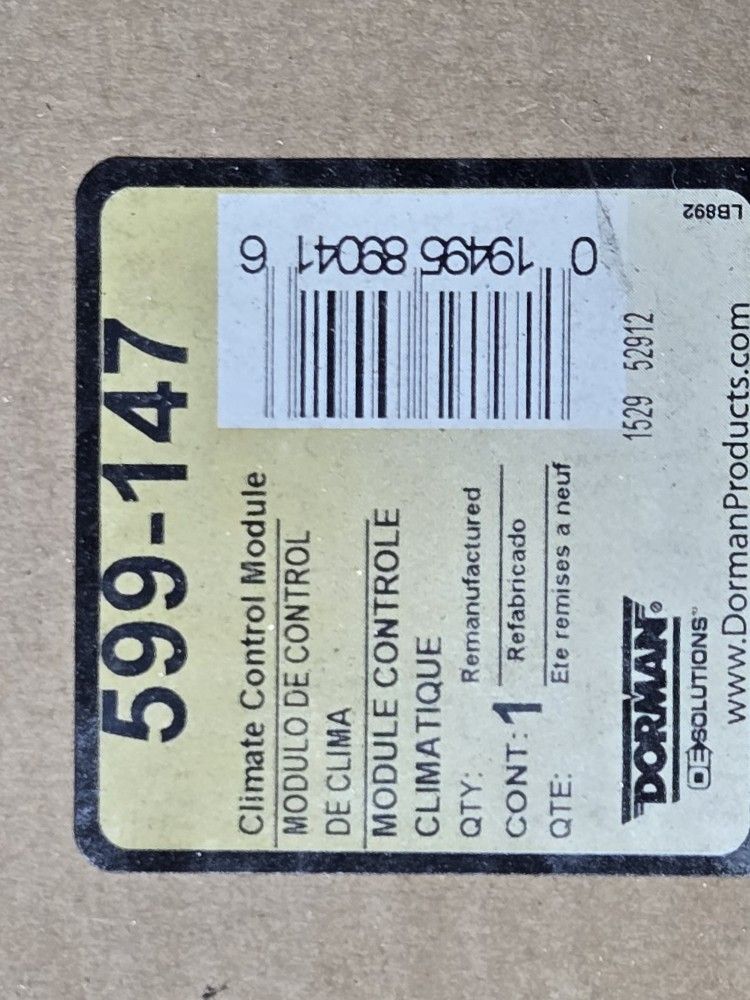 Dorman 599-147 Remanufactured Climate Control Module.