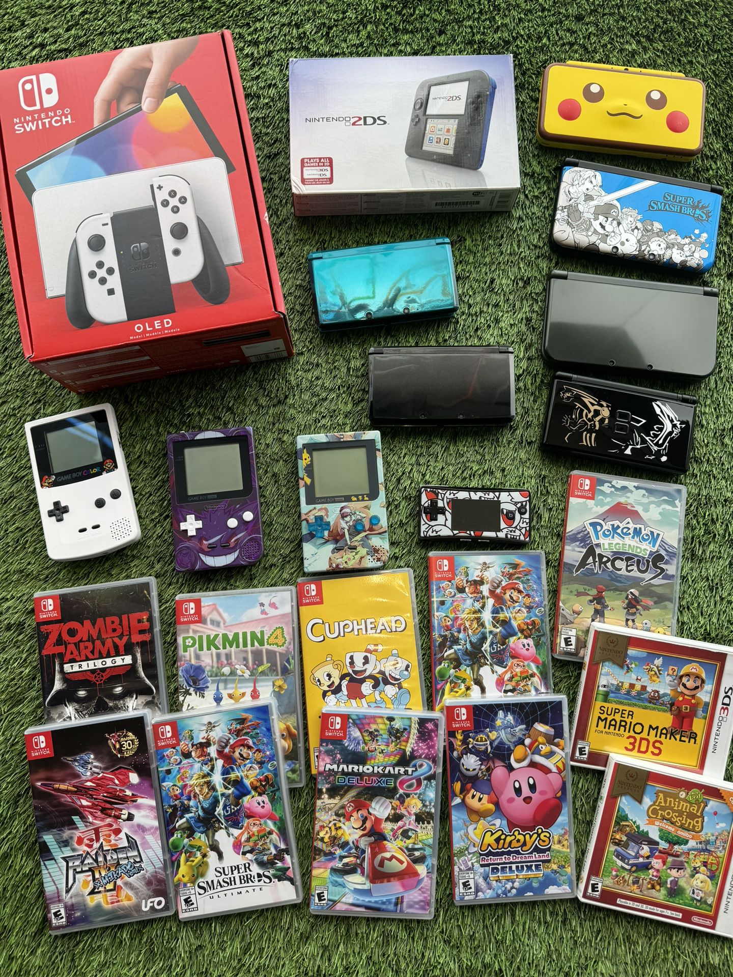 Nintendo Switch, Gameboy, Gameboy Pocket, Nintendo 3DS, Pokemon, Super Smash Bros, Cuphead