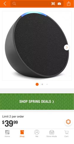 Echo Pop (1st Gen) Full Sound Compact Smart Speaker with Alexa, Charcoal